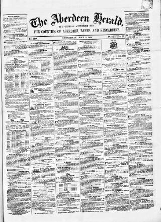 cover page of Aberdeen Herald published on May 9, 1857
