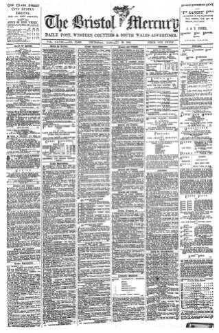 cover page of Bristol Mercury published on January 26, 1893