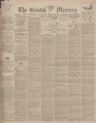 cover page of Bristol Mercury published on November 23, 1899