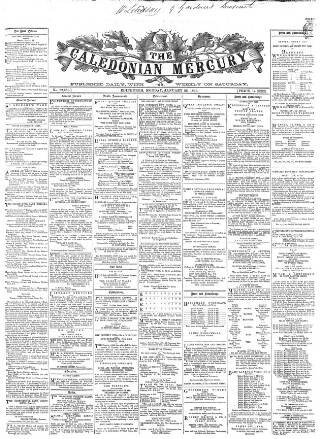 cover page of Caledonian Mercury published on January 26, 1863