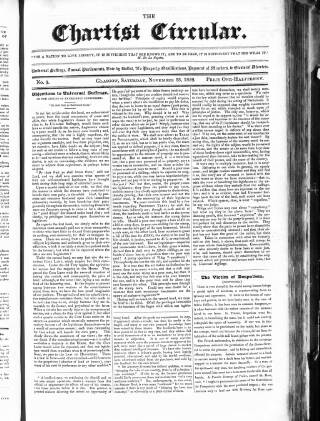 cover page of Chartist Circular published on November 23, 1839