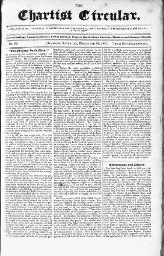 cover page of Chartist Circular published on December 26, 1840