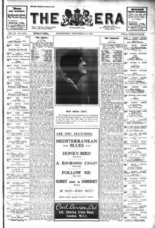 cover page of The Era published on November 23, 1927