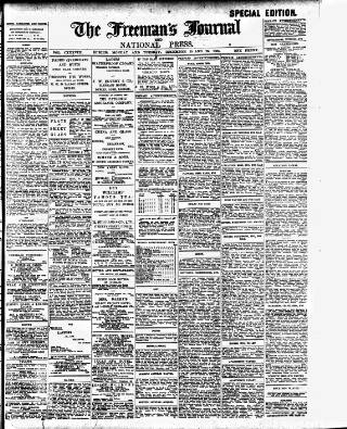 cover page of Freeman's Journal published on December 25, 1905