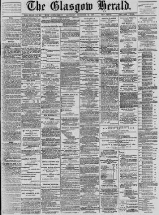 cover page of Glasgow Herald published on December 25, 1897