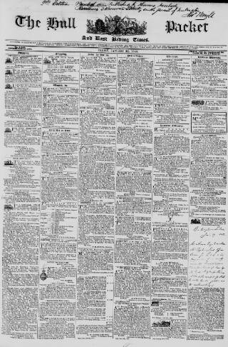 cover page of Hull Packet published on January 26, 1849