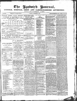 cover page of Ipswich Journal published on December 25, 1877