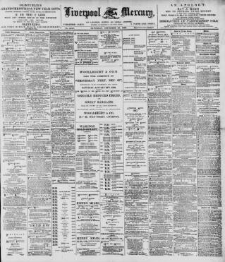 cover page of Liverpool Mercury published on December 25, 1897