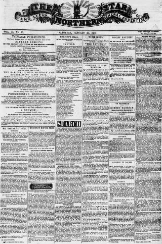 cover page of Northern Star and Leeds General Advertiser published on January 26, 1839