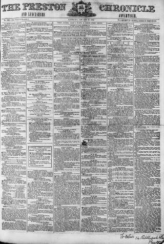 cover page of Preston Chronicle published on January 26, 1856