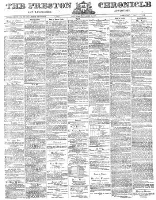 cover page of Preston Chronicle published on November 23, 1878