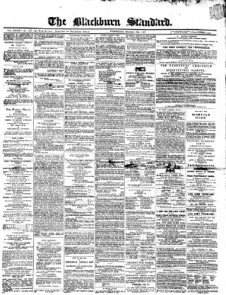 cover page of Blackburn Standard published on December 25, 1867