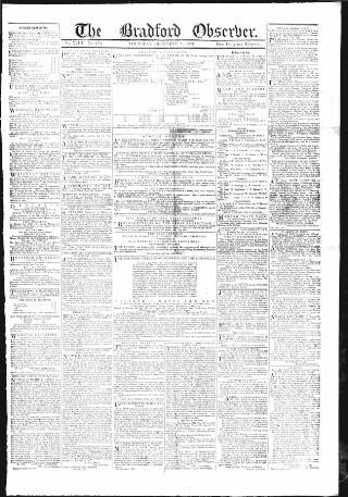 cover page of Bradford Observer published on December 25, 1851