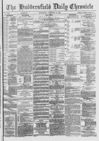 cover page of Huddersfield Chronicle published on November 23, 1887