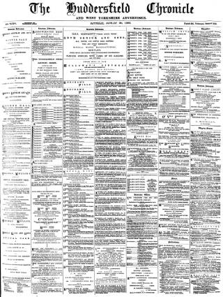 cover page of Huddersfield Chronicle published on January 26, 1895