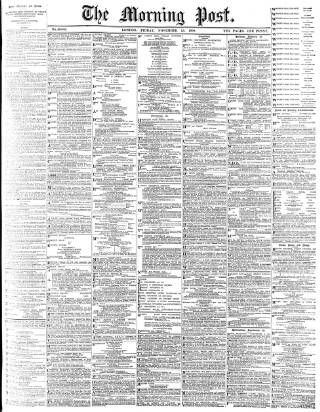 cover page of Morning Post published on November 23, 1900