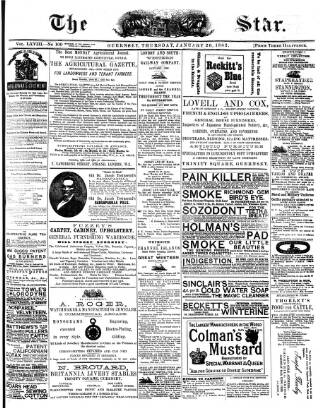 cover page of The Star published on January 26, 1882