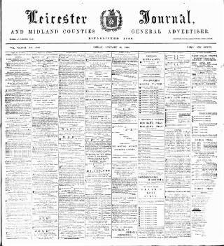 cover page of Leicester Journal published on January 26, 1900