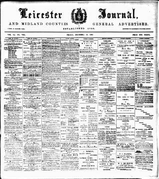 cover page of Leicester Journal published on December 25, 1903