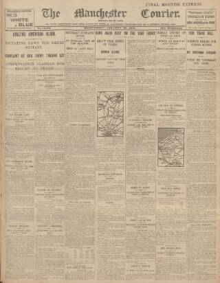 cover page of Manchester Courier published on January 26, 1916