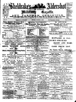 cover page of Aldershot Military Gazette published on December 25, 1886