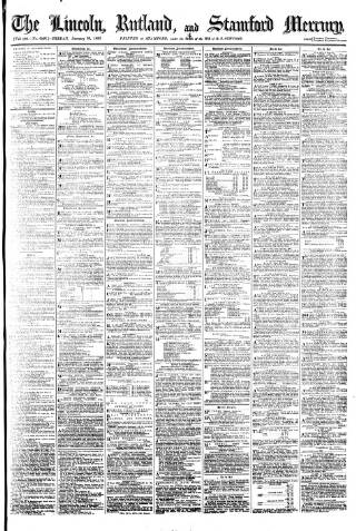 cover page of Stamford Mercury published on January 26, 1883