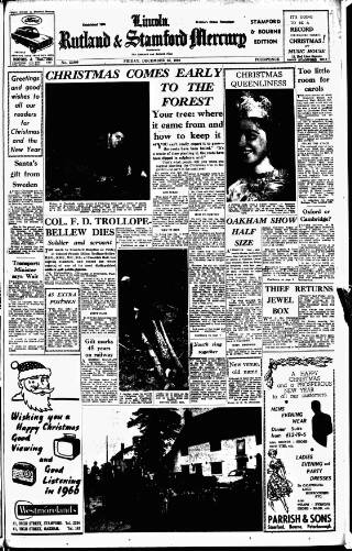 cover page of Stamford Mercury published on December 25, 1959