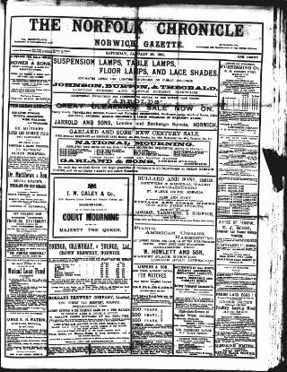 cover page of Norfolk Chronicle published on January 26, 1901