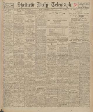 cover page of Sheffield Daily Telegraph published on November 23, 1923