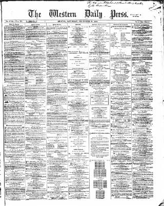 cover page of Western Daily Press published on December 25, 1863