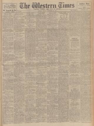 cover page of Western Times published on November 23, 1945