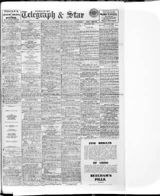 cover page of Sheffield Evening Telegraph published on November 23, 1917