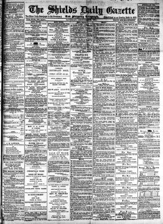 cover page of Shields Daily Gazette published on December 25, 1891