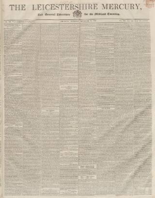 cover page of Leicestershire Mercury published on November 23, 1850