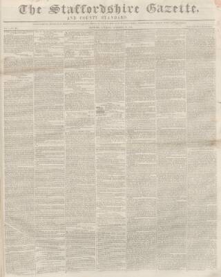 cover page of Staffordshire Gazette and County Standard published on November 23, 1839