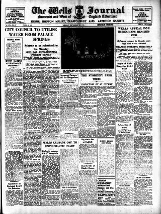 cover page of Wells Journal published on November 23, 1956