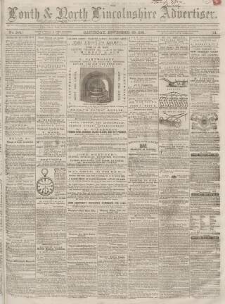 cover page of Louth and North Lincolnshire Advertiser published on November 23, 1861