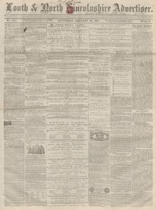 cover page of Louth and North Lincolnshire Advertiser published on January 26, 1867