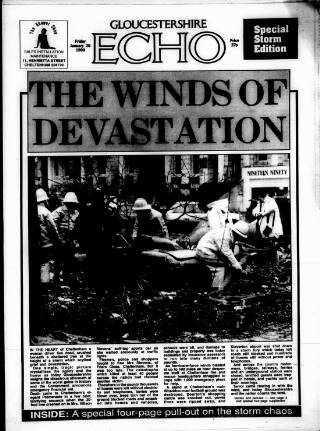 cover page of Gloucestershire Echo published on January 26, 1990