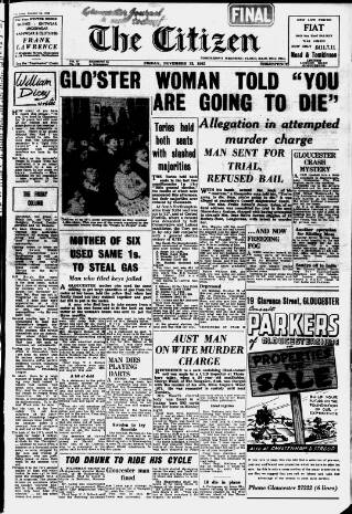 cover page of Gloucester Citizen published on November 23, 1962