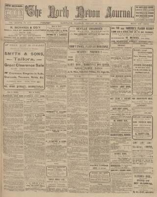 cover page of North Devon Journal published on January 26, 1911