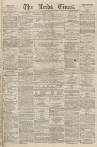 cover page of Leeds Times published on January 26, 1867