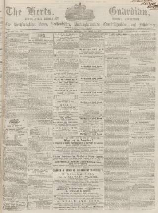 cover page of Herts Guardian published on November 23, 1867