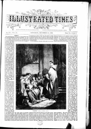 cover page of Illustrated Times published on December 25, 1869