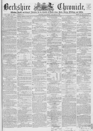 cover page of Berkshire Chronicle published on January 26, 1867