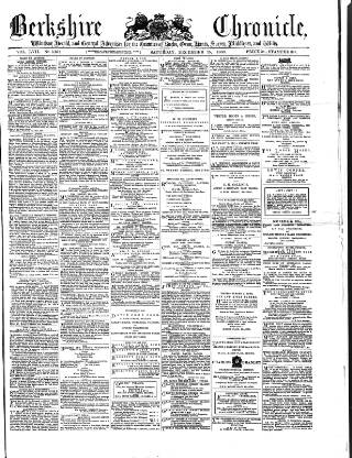 cover page of Berkshire Chronicle published on December 25, 1880