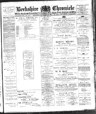 cover page of Berkshire Chronicle published on November 23, 1901