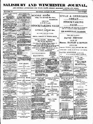 cover page of Salisbury and Winchester Journal published on January 26, 1907