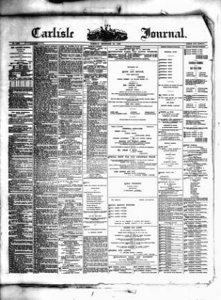 cover page of Carlisle Journal published on December 25, 1900