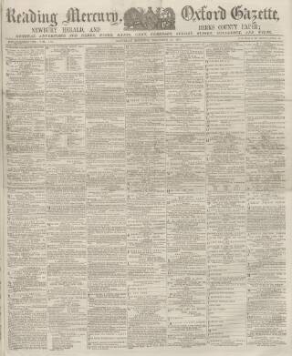 cover page of Reading Mercury published on December 25, 1875